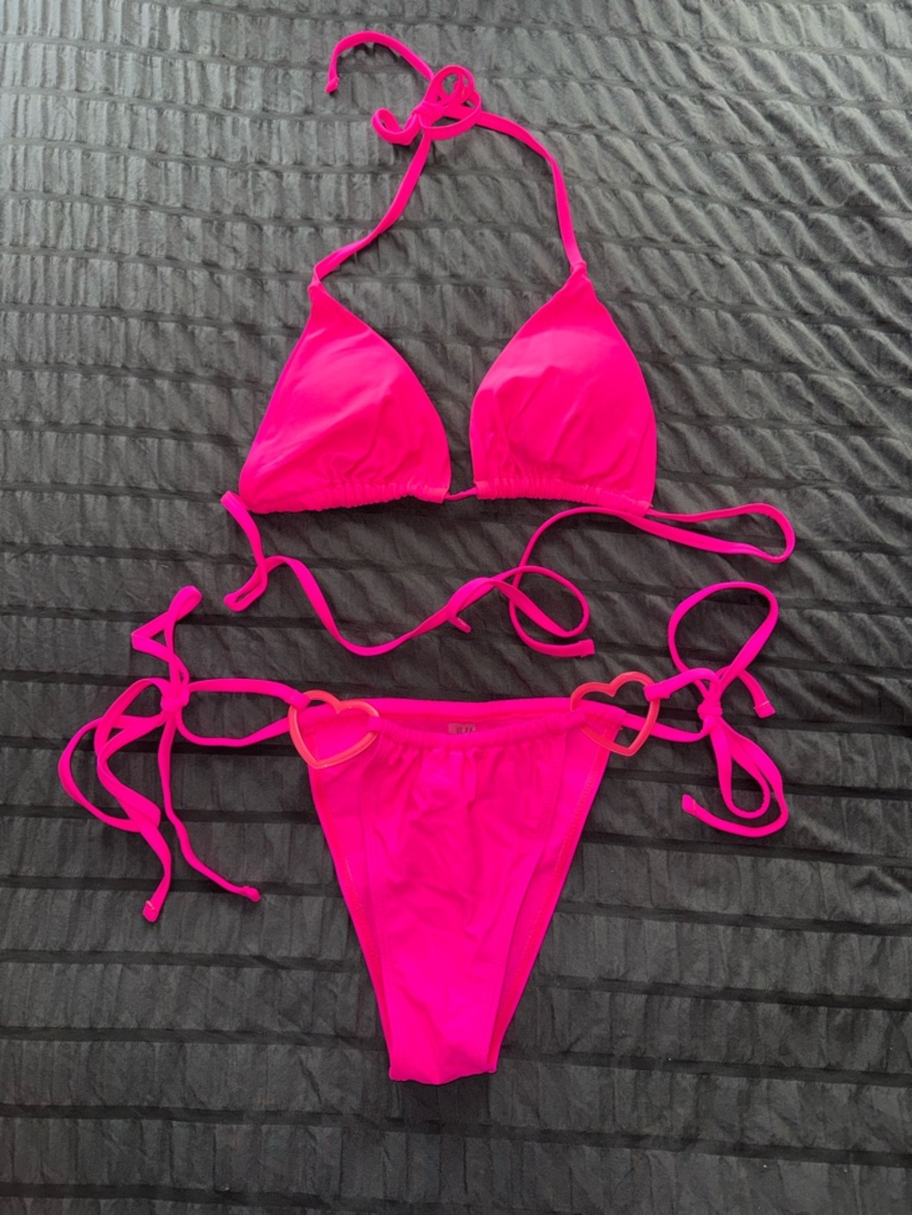 Shein Heart Neon Pink Bikini